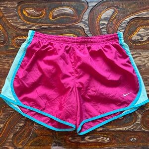 Nike Women's Fuchsia Athletic Shorts with Teal Trim